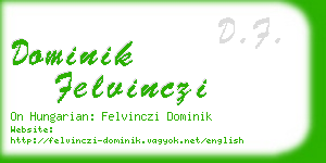 dominik felvinczi business card